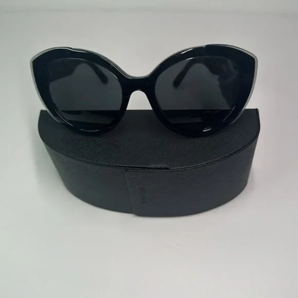 New Authentic- PRADA Dark Grey Cat Eye Ladies Sunglasses PR 01YS 09V5S0 54 - Picture 5 of 16